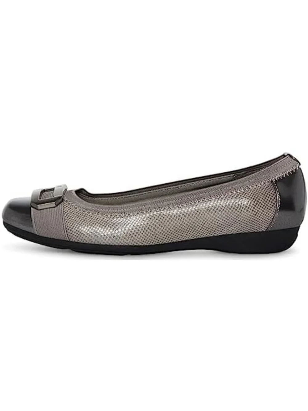 Stylish Uplift Flats for Women – Flexible Square Cap Toe, Stretch Collar